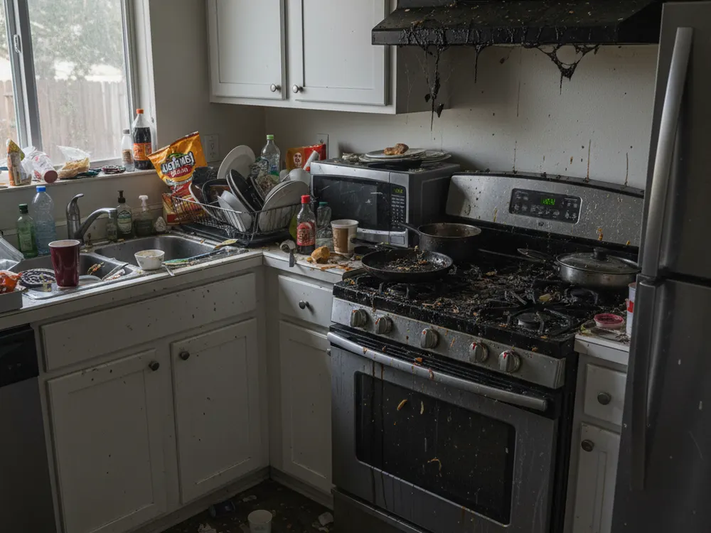 Kitchen Deep Clean before cleaning